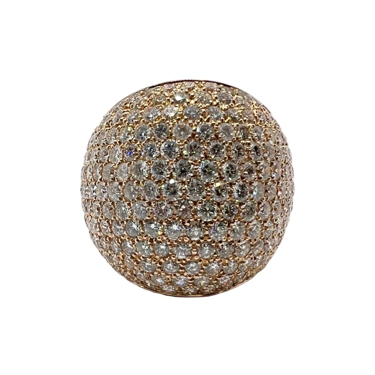 Bague Pavée en or rose et diamants - Castafiore