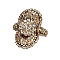 Bague Pavée en or rose et diamants - Castafiore