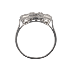 Bague Pavée en platine et diamants - Castafiore