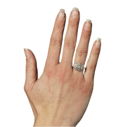 Bague Pavée en platine et diamants - Castafiore