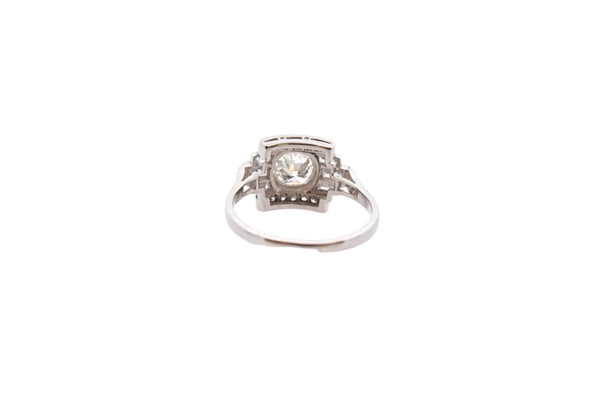 Bague Pavée en platine et diamants - Castafiore