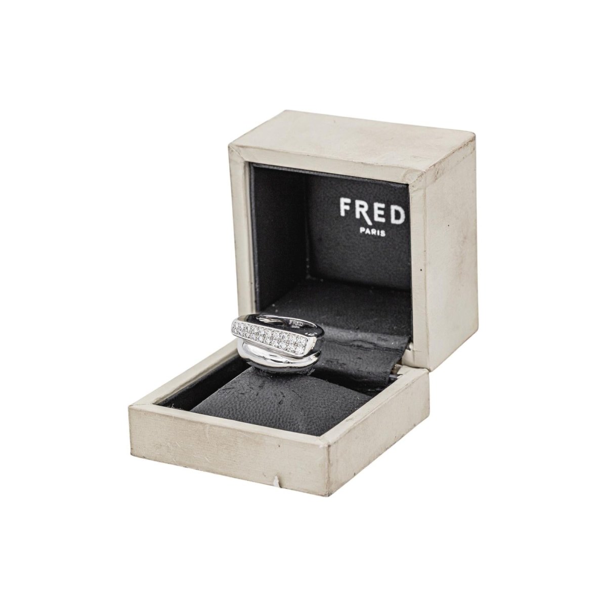 Bague Pavée FRED "Success" en or blanc et diamants - Castafiore