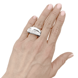 Bague Pavée FRED "Success" en or blanc et diamants - Castafiore