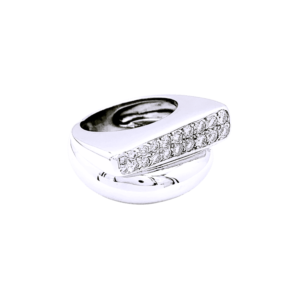 Bague Pavée FRED "Success" en or blanc et diamants - Castafiore