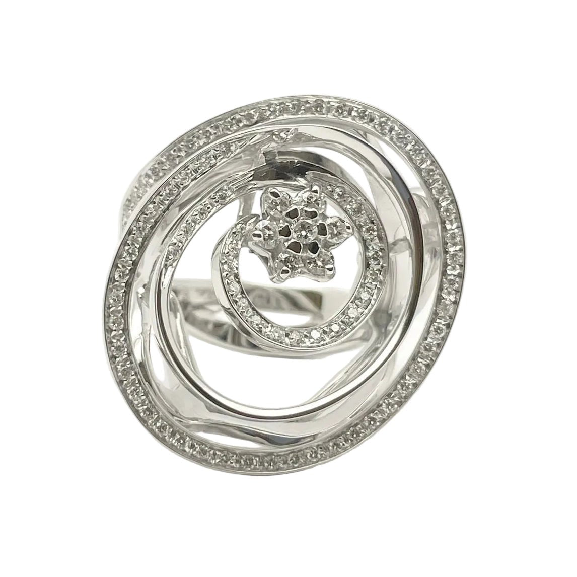 Bague Pavée HUTTON NEW YORK en or blanc et diamants - Castafiore