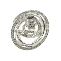 Bague Pavée HUTTON NEW YORK en or blanc et diamants - Castafiore