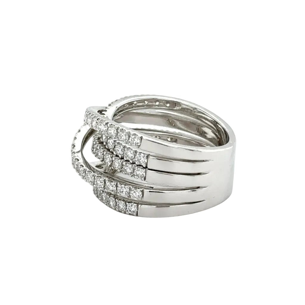 Bague Pavée LÉO PIZZO en or blanc et diamants - Castafiore