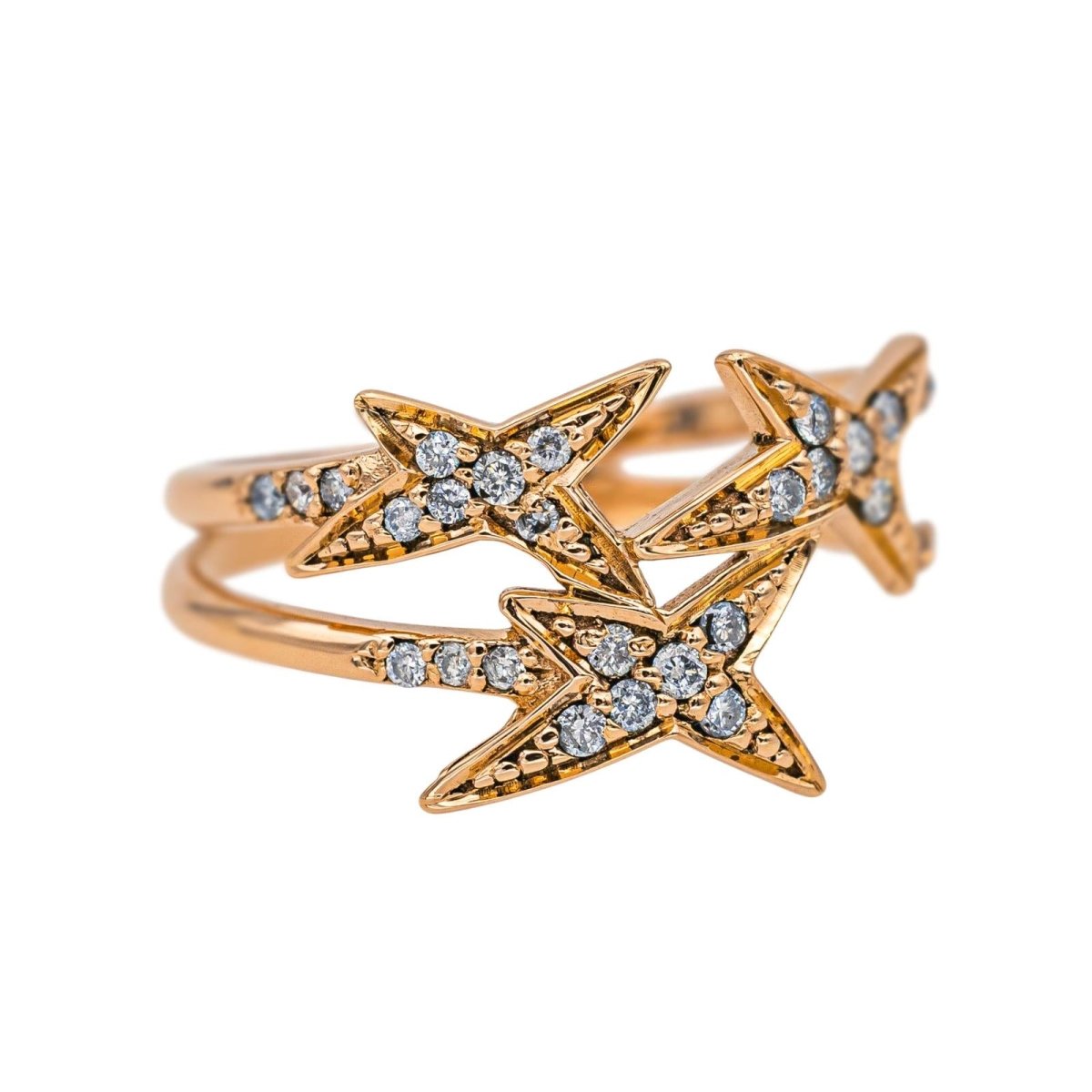 Bague Pavée MAUBOUSSIN "À Jamais Mon Étoile N°3" en or rose et diamants - Castafiore