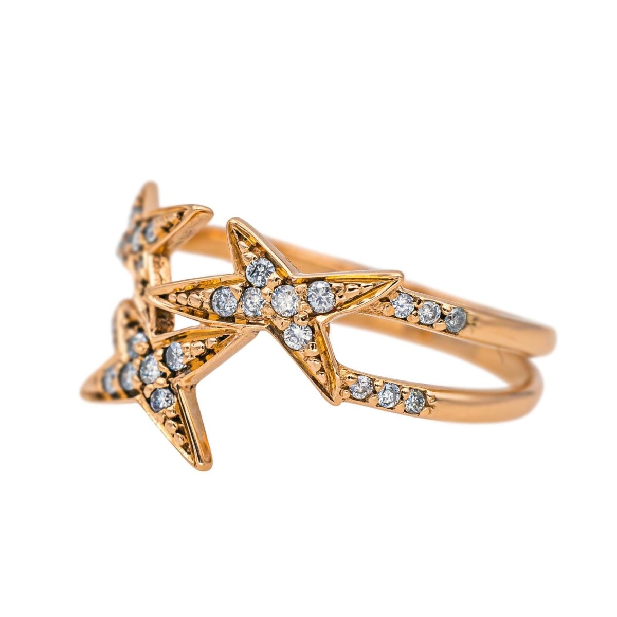 Bague Pavée MAUBOUSSIN "À Jamais Mon Étoile N°3" en or rose et diamants - Castafiore