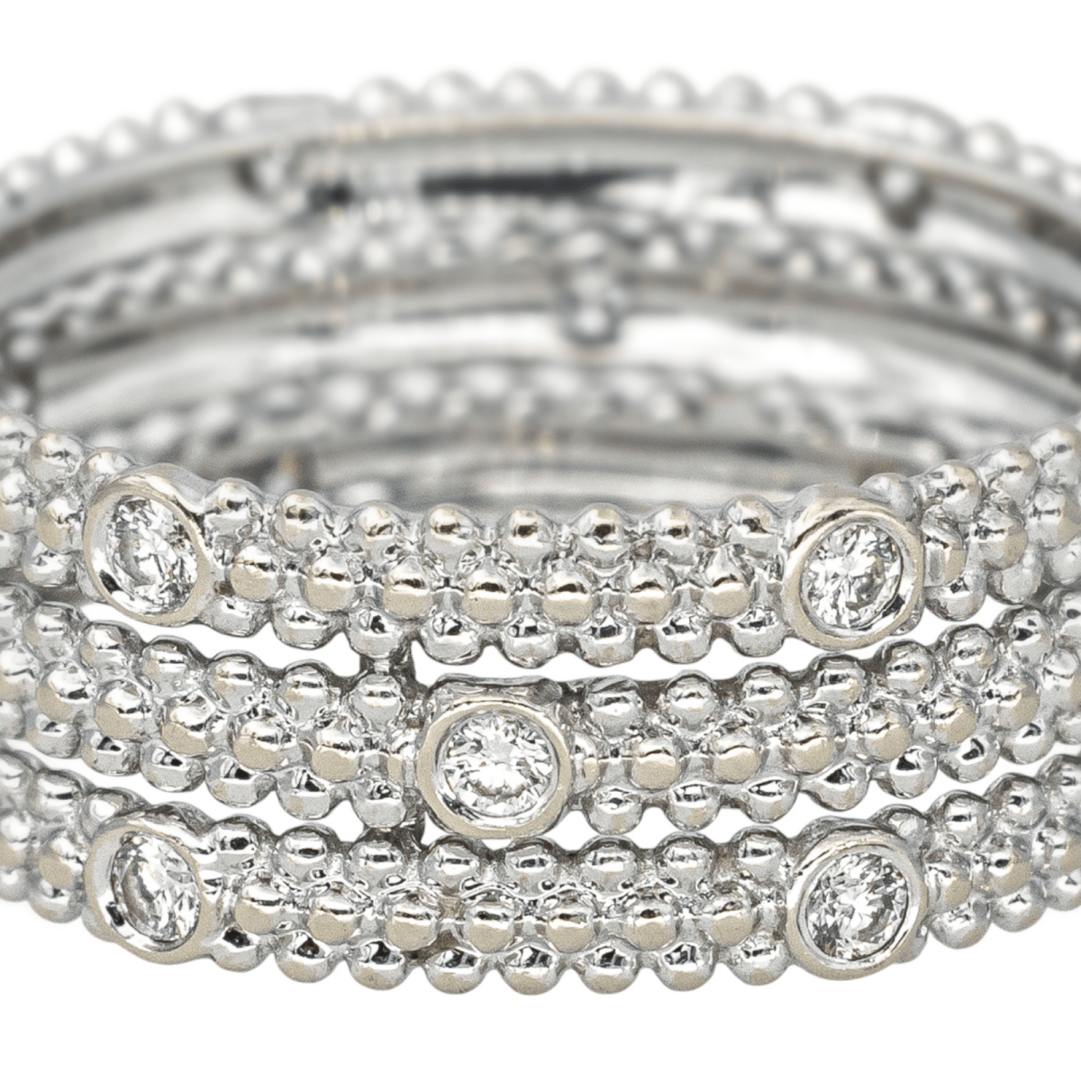 Bague Pavée MAUBOUSSIN "Le Premier Jour" en or blanc et diamants - Castafiore