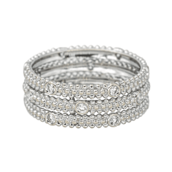 Bague Pavée MAUBOUSSIN "Le Premier Jour" en or blanc et diamants - Castafiore