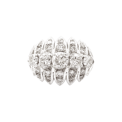 Bague Pavée MELLERIO en platine et diamants - Castafiore