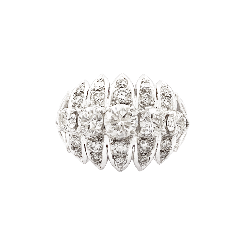 Bague Pavée MELLERIO en platine et diamants - Castafiore