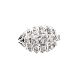 Bague Pavée MELLERIO en platine et diamants - Castafiore