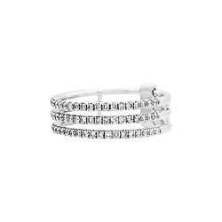 Bague Pavée MESSIKA "Gatsby" en or blanc et diamants - Castafiore