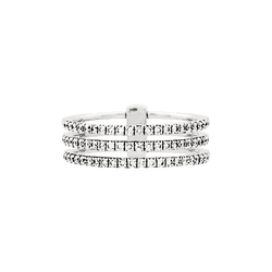 Bague Pavée MESSIKA "Gatsby" en or blanc et diamants - Castafiore