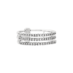 Bague Pavée MESSIKA "Gatsby" en or blanc et diamants - Castafiore