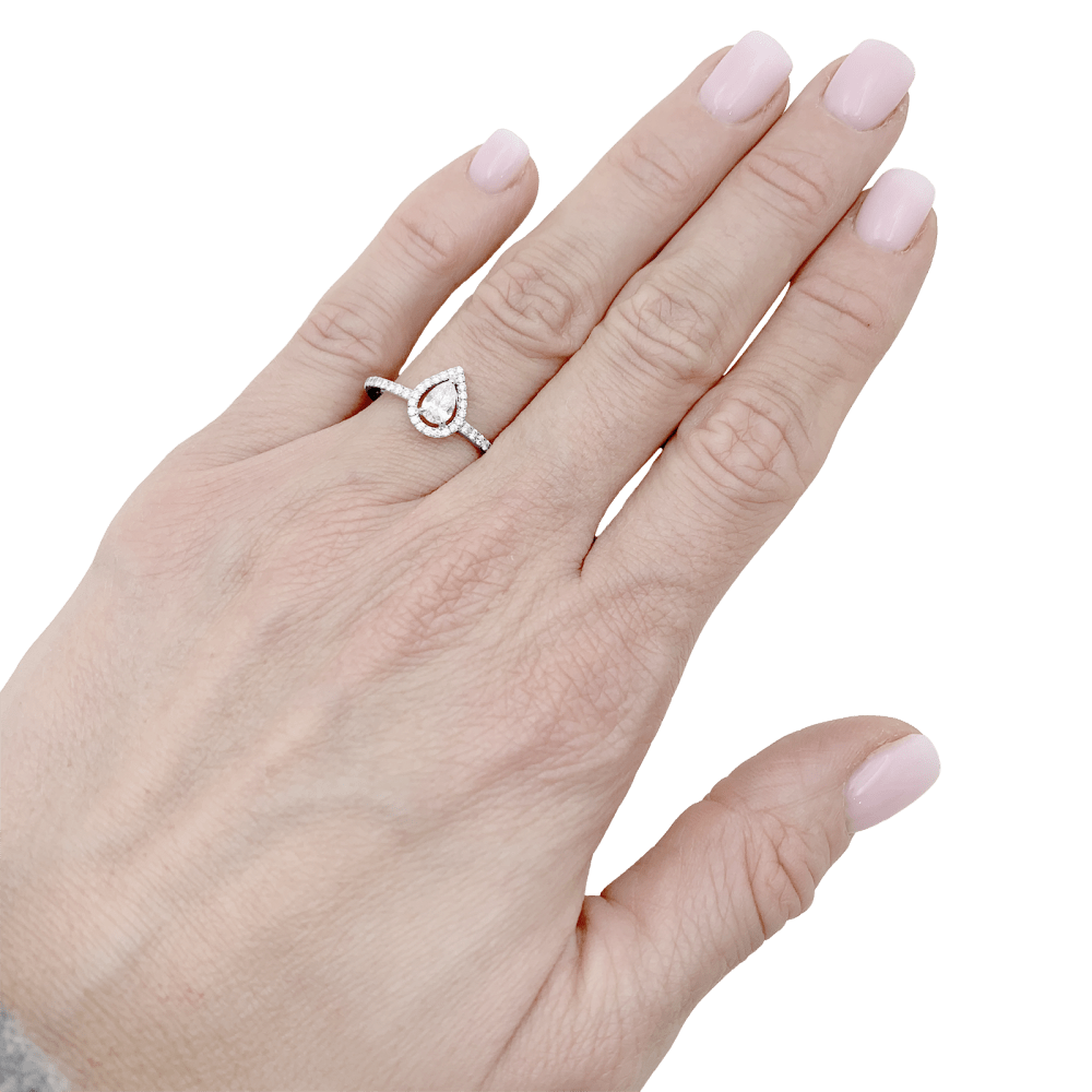 Bague Pavée MESSIKA "M - Love" en or blanc et diamants - Castafiore