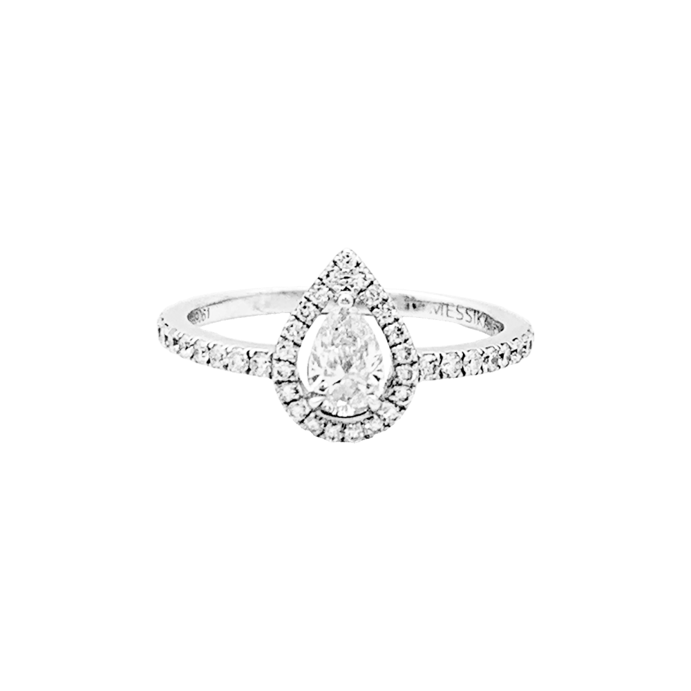 Bague Pavée MESSIKA "M - Love" en or blanc et diamants - Castafiore