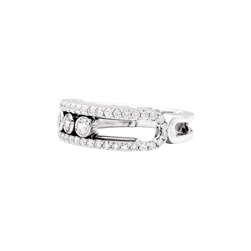 Ring Messika, "Move Pavé", white gold and diamonds.