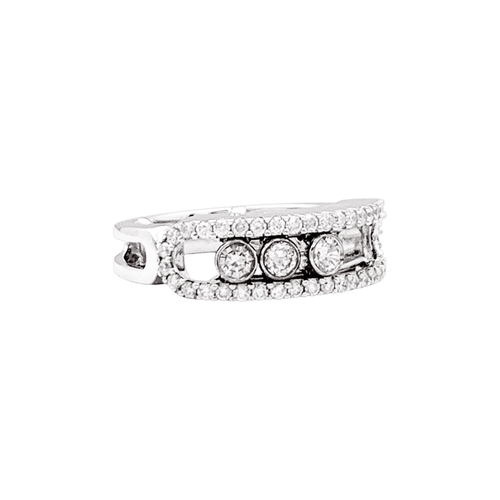 Ring Messika, "Move Pavé", white gold and diamonds.
