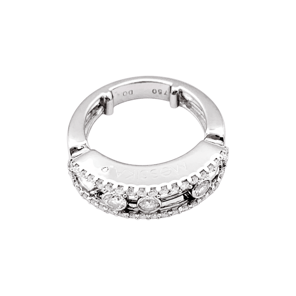 Ring Messika, "Move Pavé", white gold and diamonds.