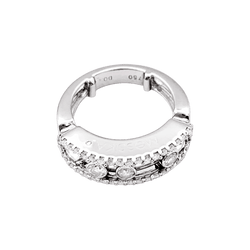 Ring Messika, "Move Pavé", white gold and diamonds.