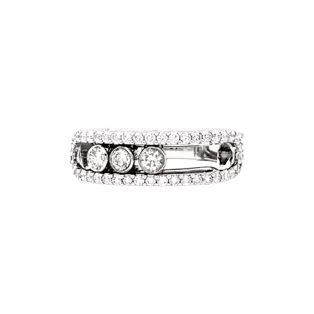 Ring Messika, "Move Pavé", white gold and diamonds.