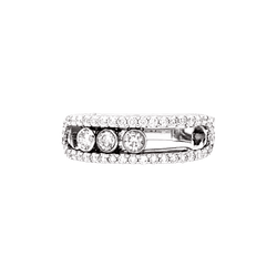 Ring Messika, "Move Pavé", white gold and diamonds.