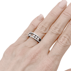 Ring Messika, "Move Pavé", white gold and diamonds.