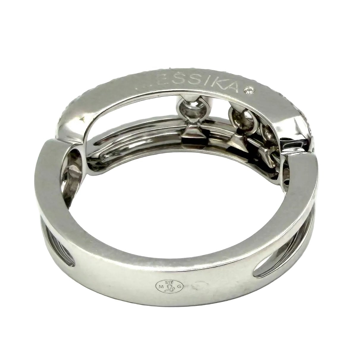 Bague Pavée MESSIKA "Move Classique" GM en or blanc et diamants - Castafiore