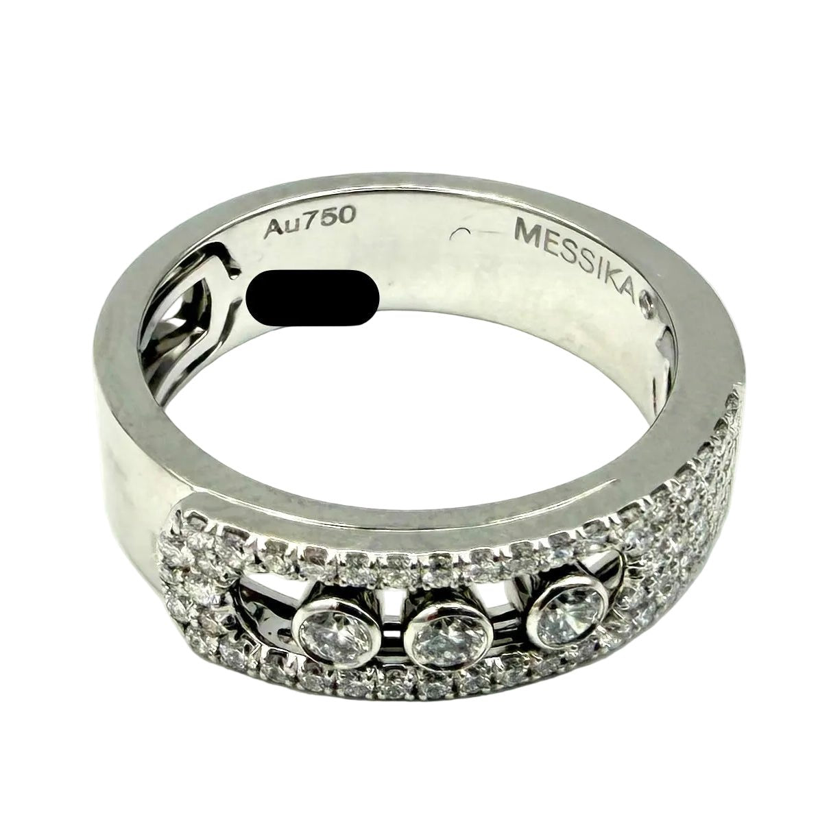 Bague Pavée MESSIKA "Move Noa Pavée" PM en or blanc et diamants - Castafiore