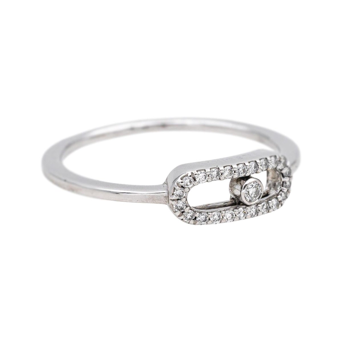 Bague Pavée MESSIKA "Move Uno" en or blanc et diamants - Castafiore