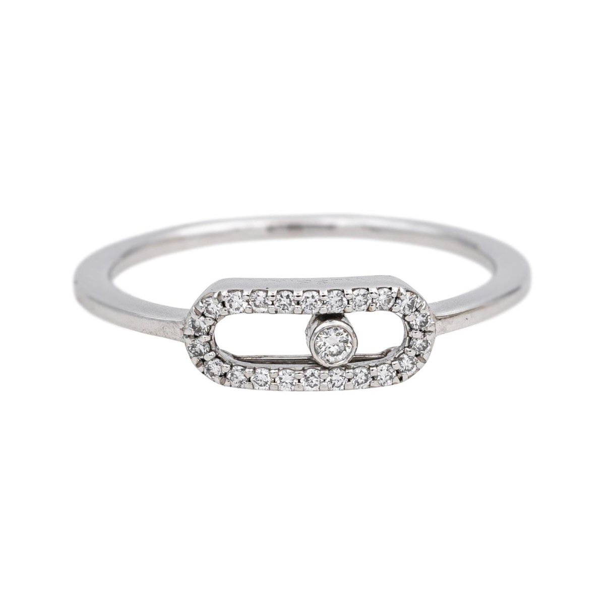 Bague Pavée MESSIKA "Move Uno" en or blanc et diamants - Castafiore