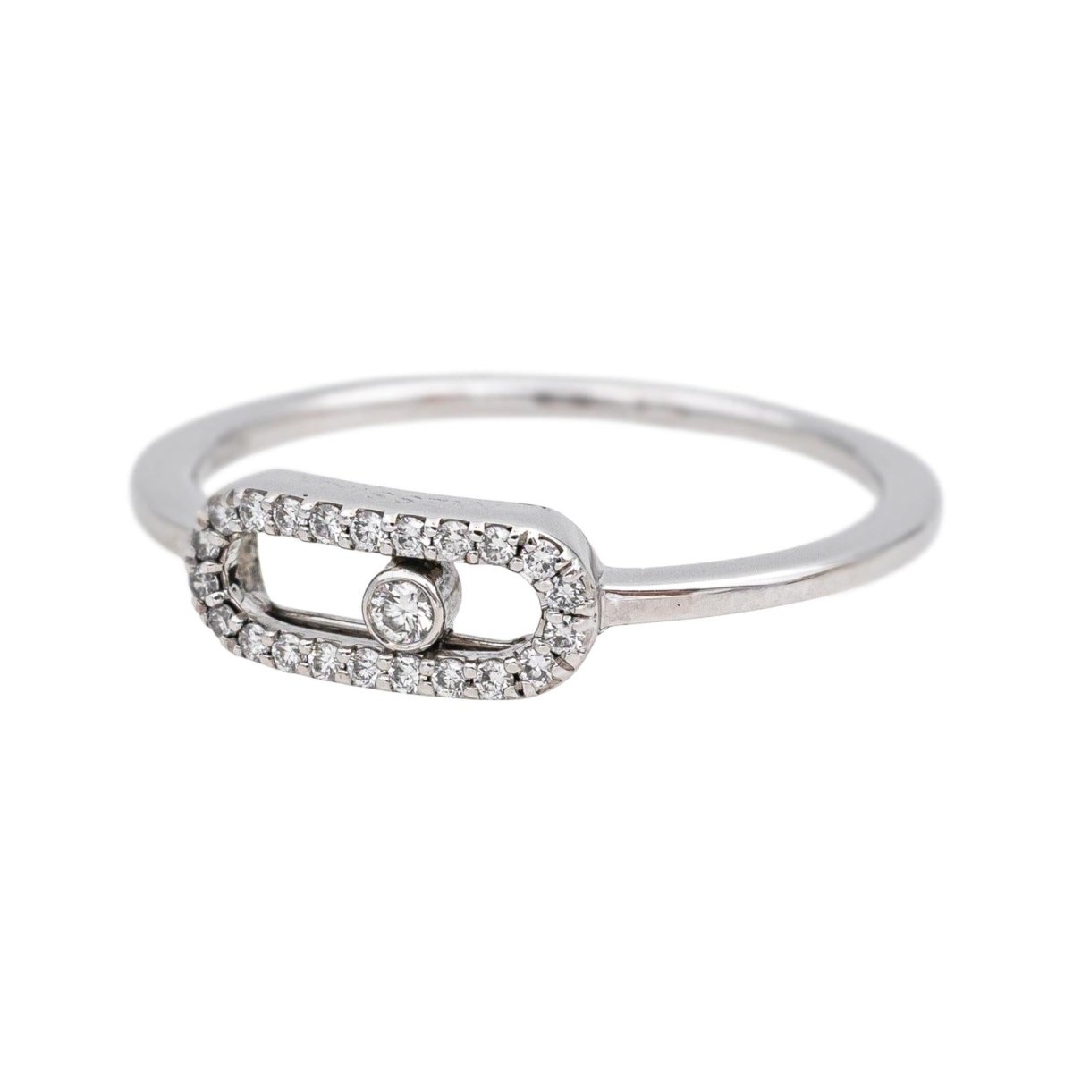 Bague Pavée MESSIKA "Move Uno" en or blanc et diamants - Castafiore