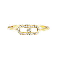 Bague Pavée MESSIKA "Move Uno Pavée" en or jaune et diamants - Castafiore