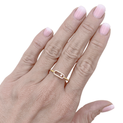 Bague Pavée MESSIKA "Move Uno Pavée" en or jaune et diamants - Castafiore