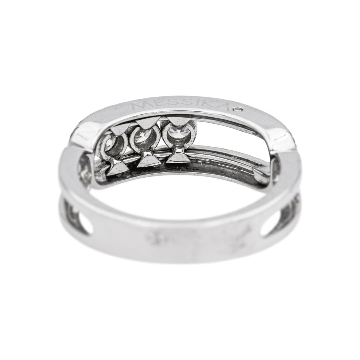 Bague Pavée MESSIKA "Pavé Move Classique" en or blanc et diamants - Castafiore