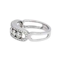 Bague Pavée MESSIKA "Pavé Move Classique" en or blanc et diamants - Castafiore
