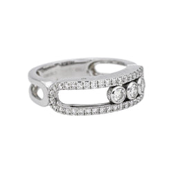 Bague Pavée MESSIKA "Pavé Move Classique" en or blanc et diamants - Castafiore