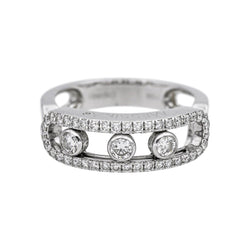 Bague Pavée MESSIKA "Pavé Move Classique" en or blanc et diamants - Castafiore