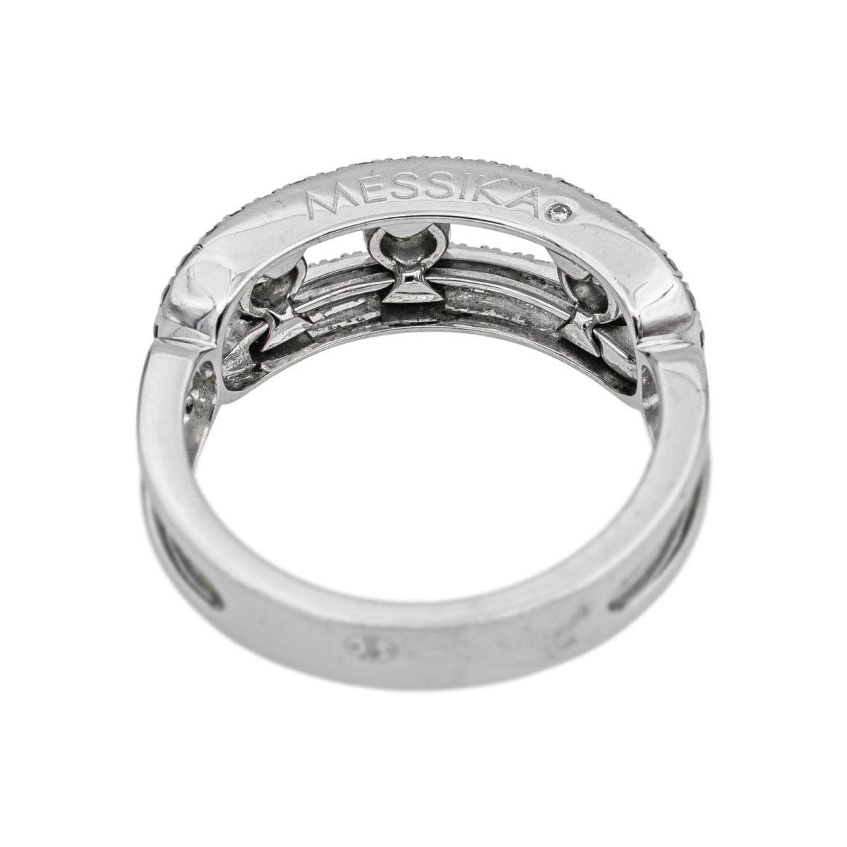 Bague Pavée MESSIKA "Pavé Move Classique" en or blanc et diamants - Castafiore