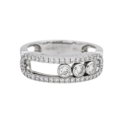Bague Pavée MESSIKA "Pavé Move Classique" en or blanc et diamants - Castafiore