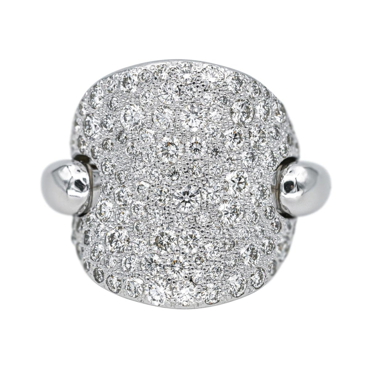 Bague Pavée POMELLATO "Sabbia" en or blanc et diamants - Castafiore