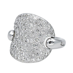Bague Pavée POMELLATO "Sabbia" en or blanc et diamants - Castafiore
