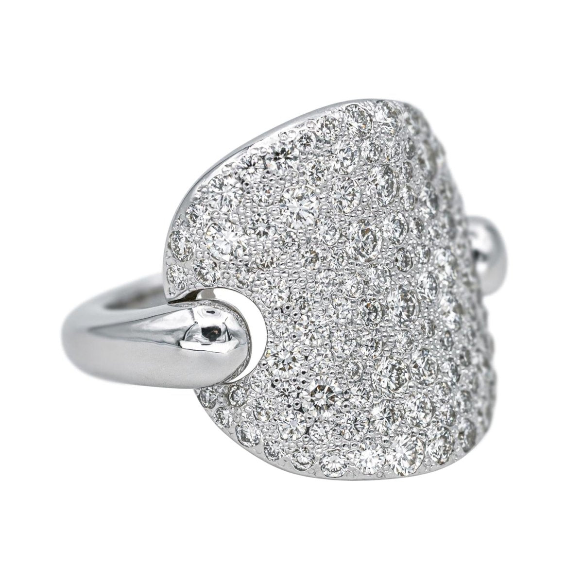 Bague Pavée POMELLATO "Sabbia" en or blanc et diamants - Castafiore