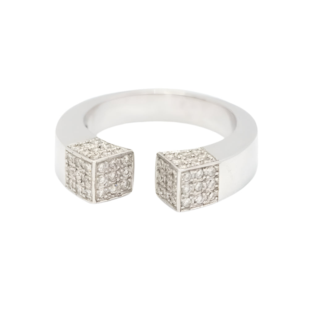 Bague Paveé SQUARE en or et diamants - Castafiore