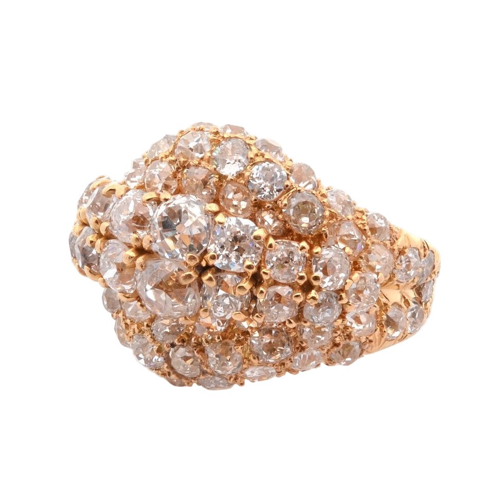 Bague Pavée STERLE en or jaune et diamants - Castafiore