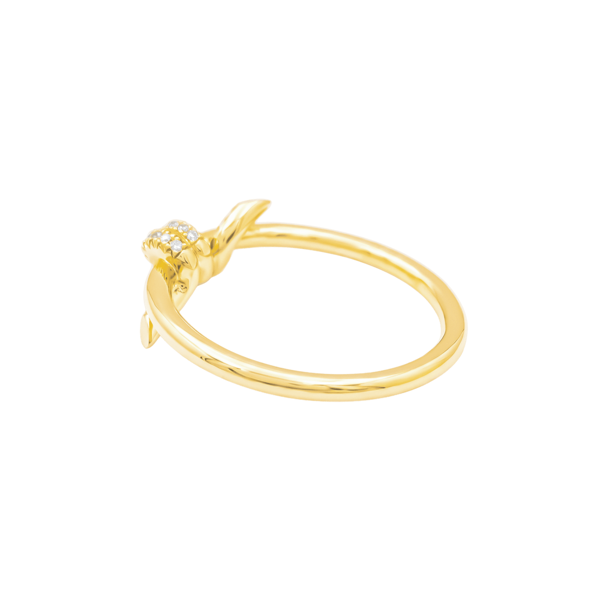 Bague Pavée TIFFANY & CO. "Knot" en or jaune et diamants - Castafiore