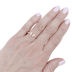 Bague Pavée TIFFANY & CO "Wire" en or rose et diamants - Castafiore